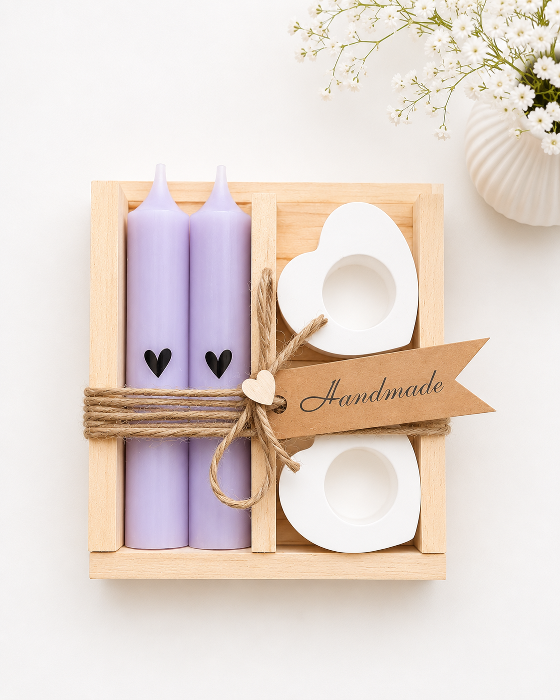CADEAUSET HART LILA