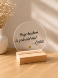 PLEXIGLAS "DEZE KEUKEN IS GEKRUID MET LIEFDE".
