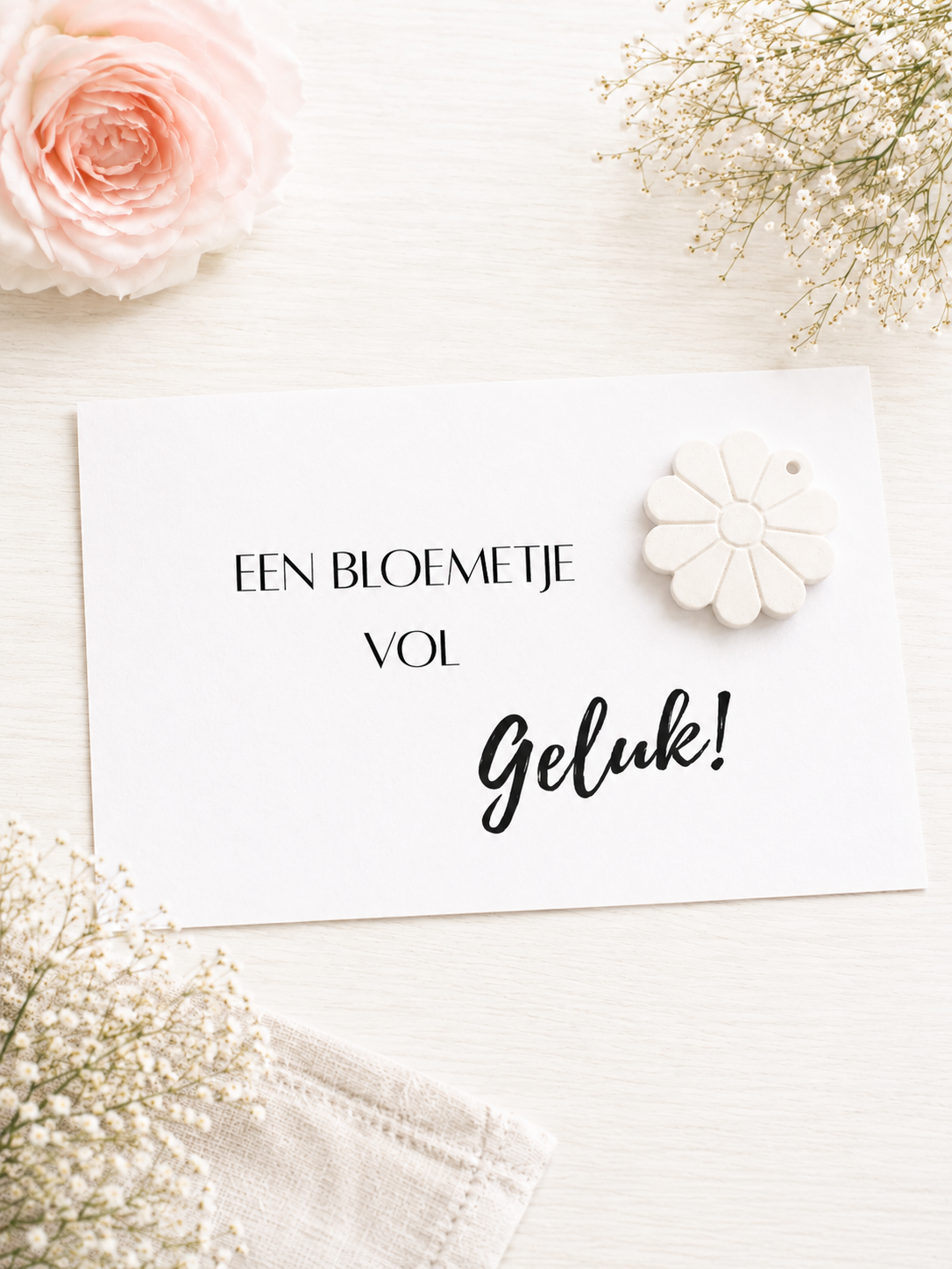 KAART "EEN BLOEMETJE VOL GELUK!".
