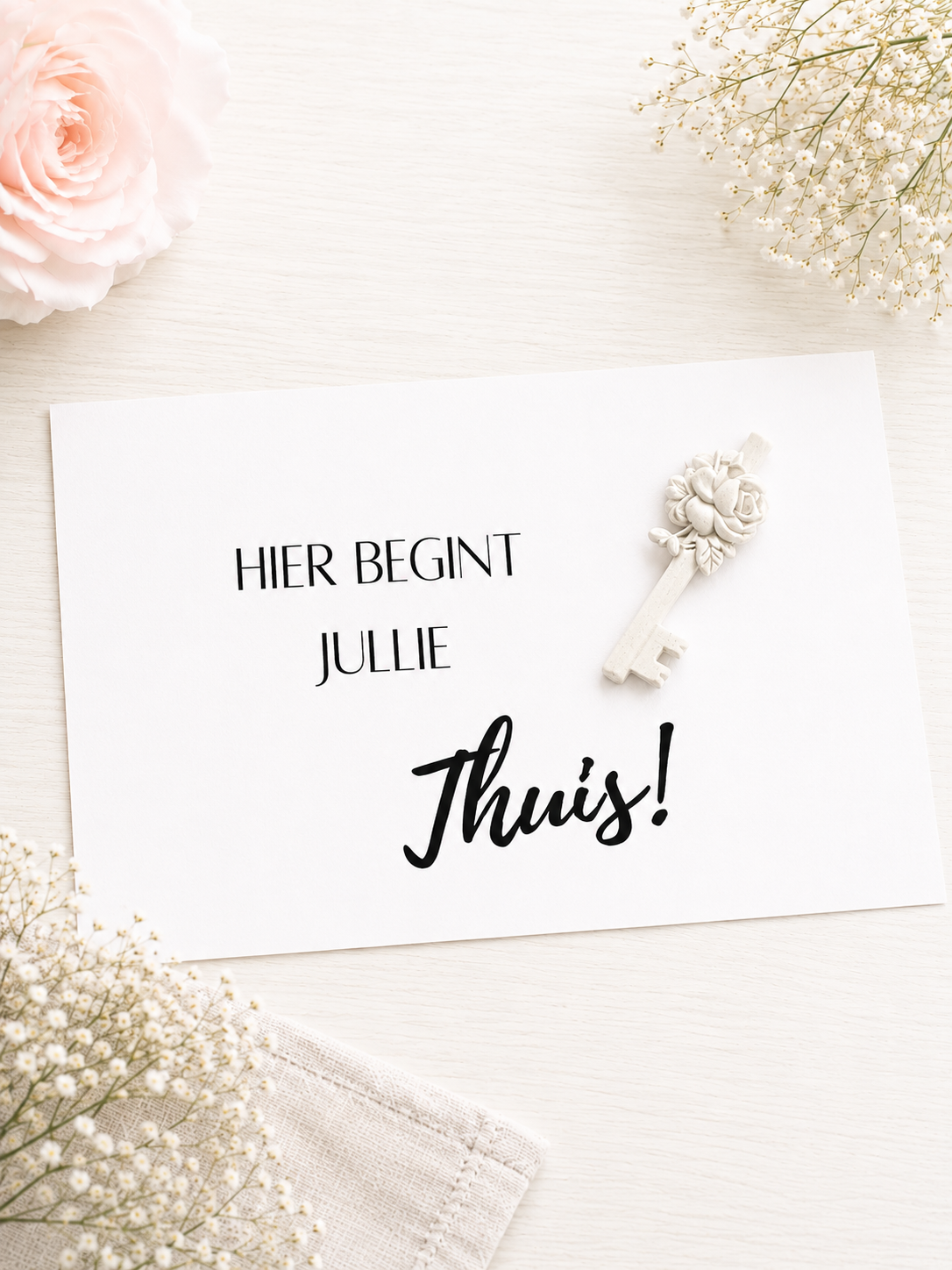 KAART " HIER BEGINT JULLIE THUIS!".