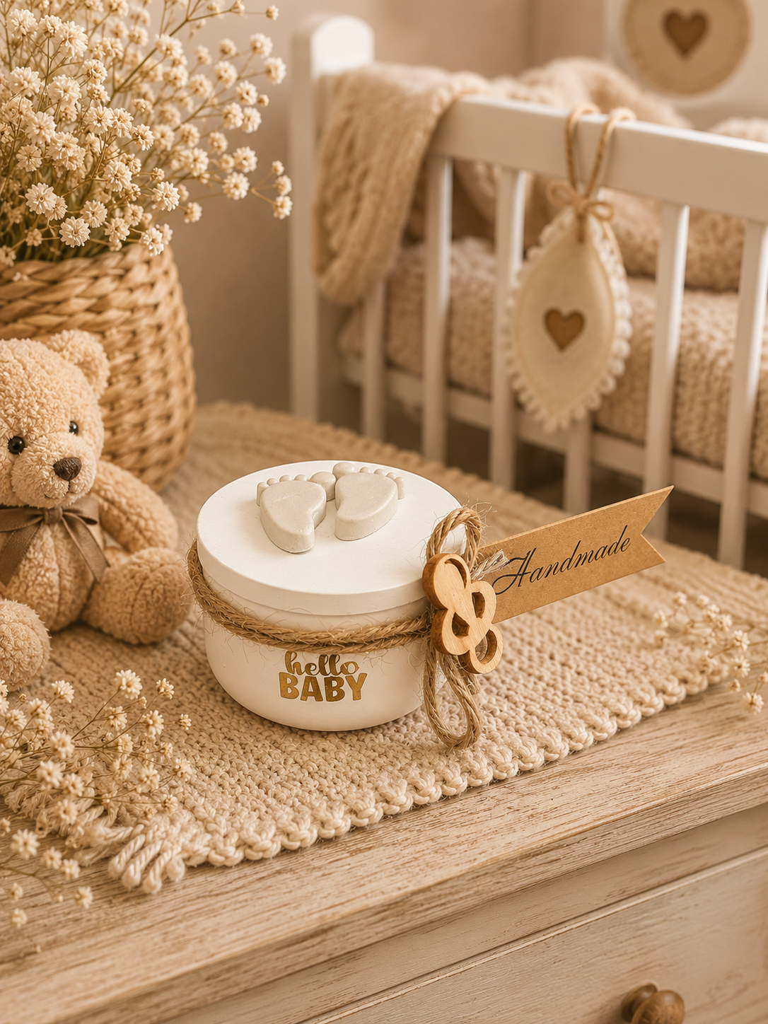BEWAARPOTJE "HELLO BABY".