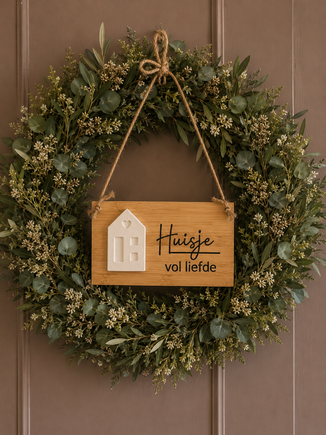BORDJE " HUISJE VOL LIEFDE".