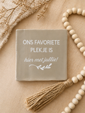TEGELTJE "ONS FAVORIETE PLEK IS HIER MET JULLIE".