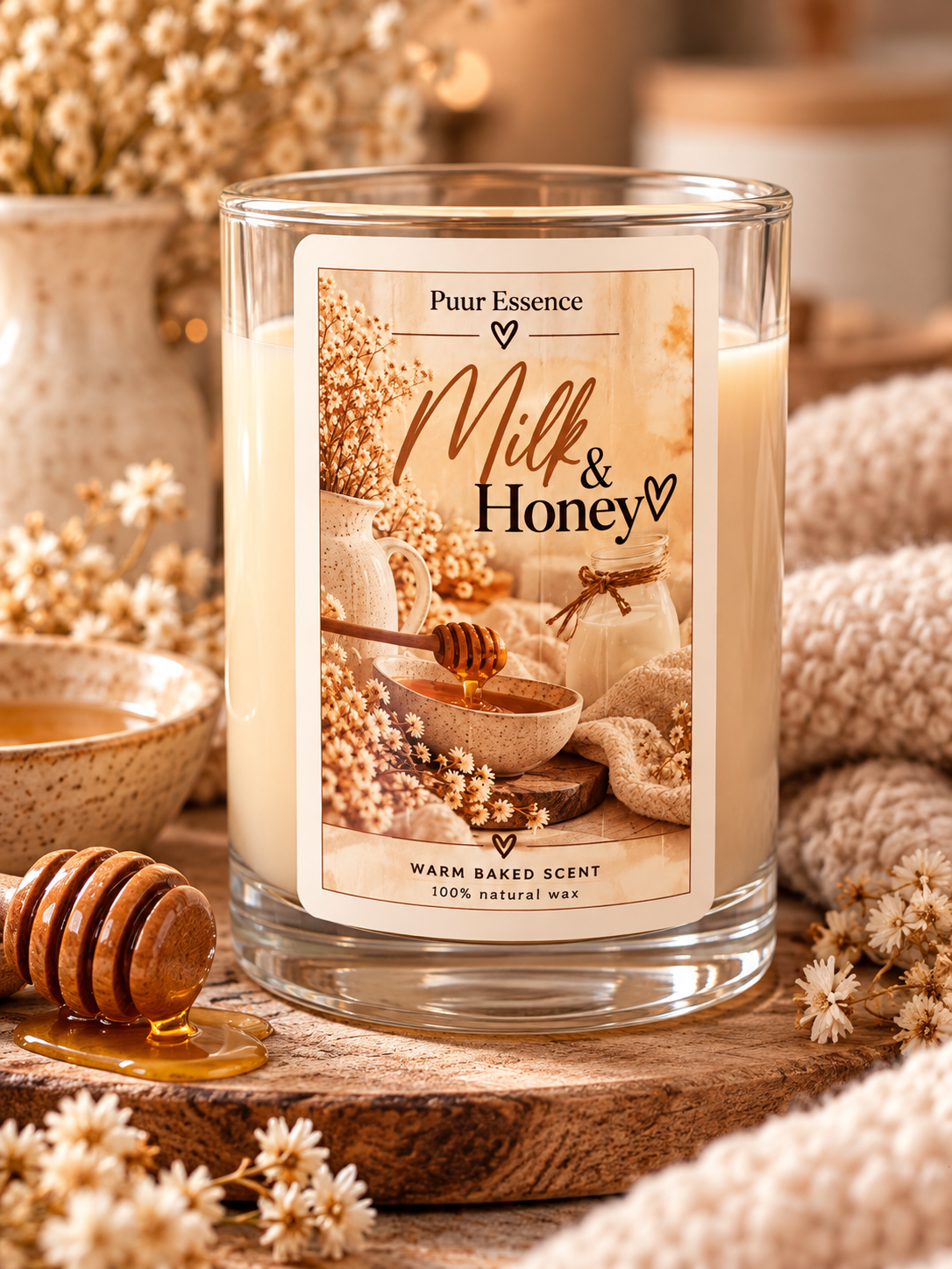 Geurkaars Milk & Honey