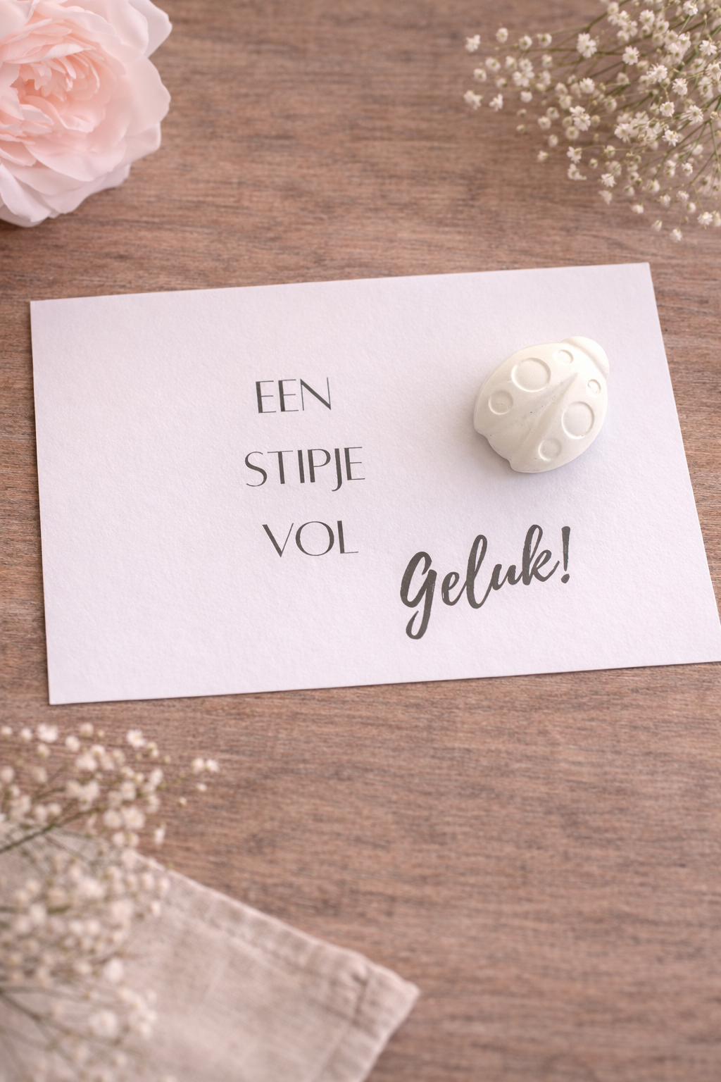 KAART" EEN STIPJE VOL GELUK!".