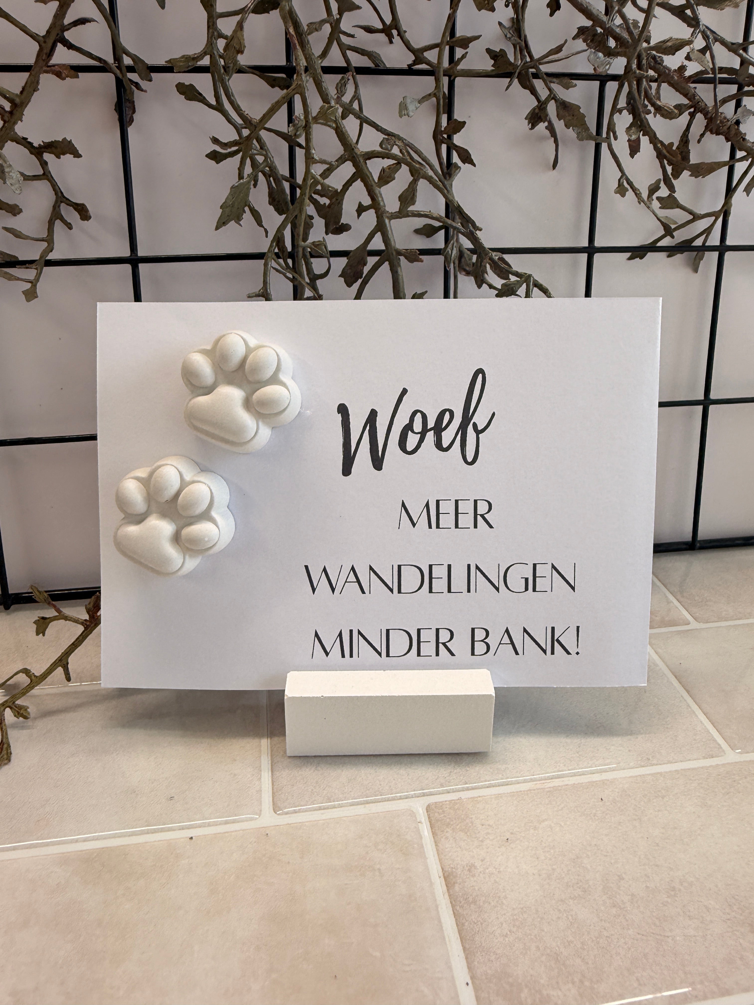 KAART "MEER WANDELINGEN MINDER BANK!".