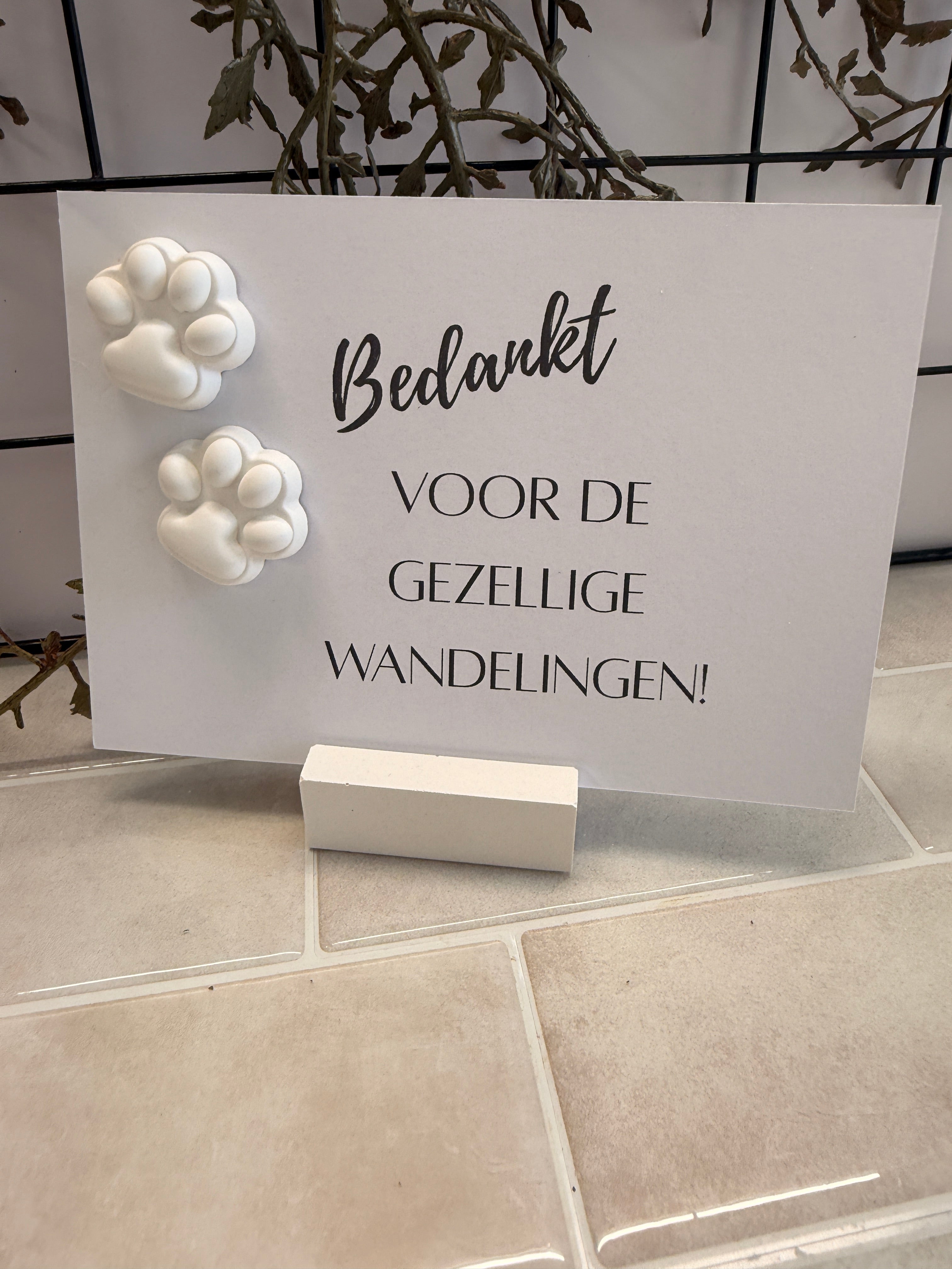 KAART "BEDANKT VOOR DE GEZELLIGE WANDELINGEN!".