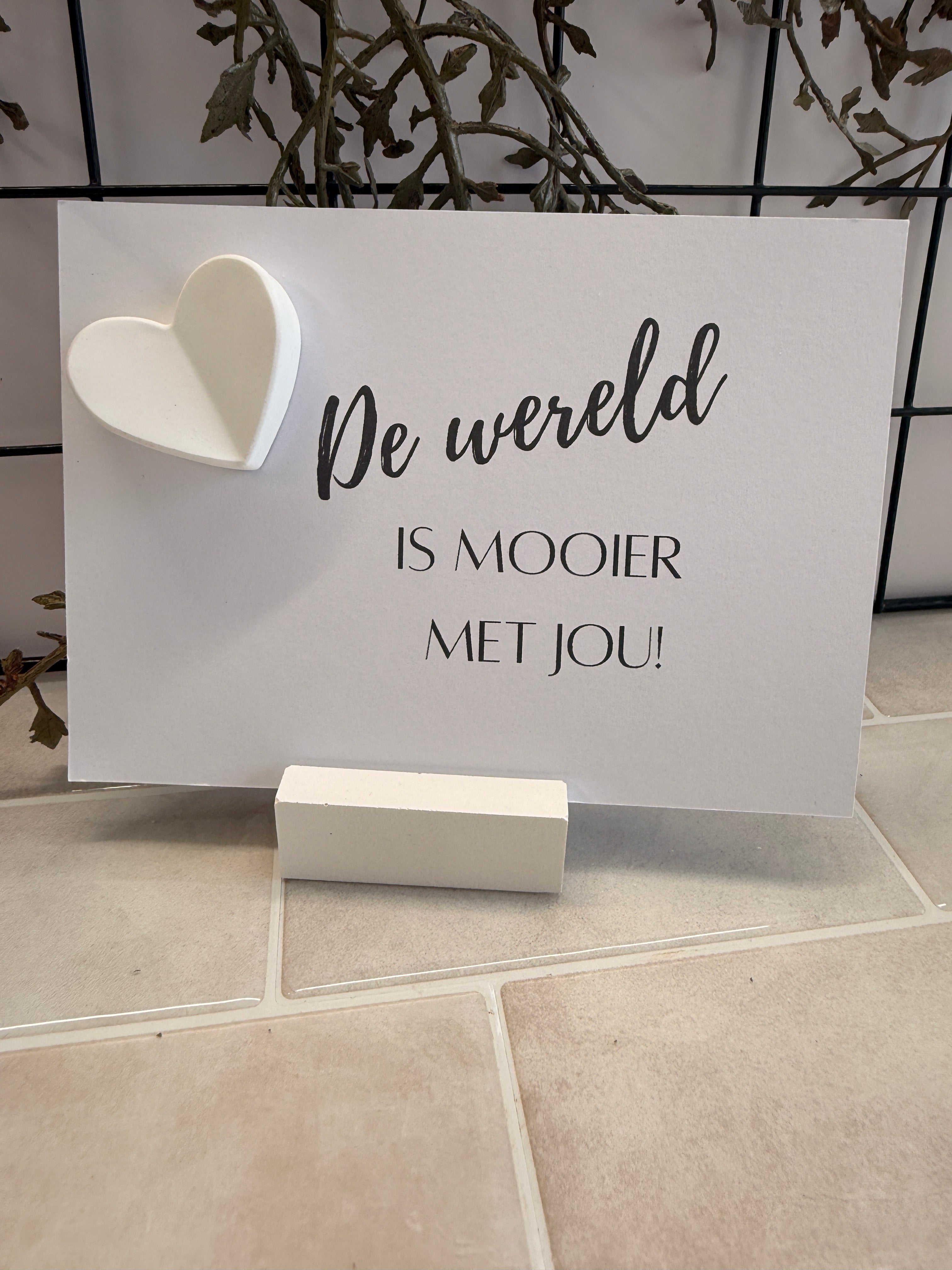 KAART "DE WERELD IS MOOIER MET JOU!".