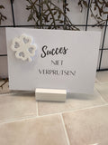 KAART "SUCCES NIET VERPRUTSEN!".